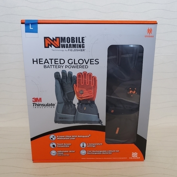NEW Field Sheer Heated Gloves Tech Gear Mobile Warming Technology Waterproof - Picture 1 of 4